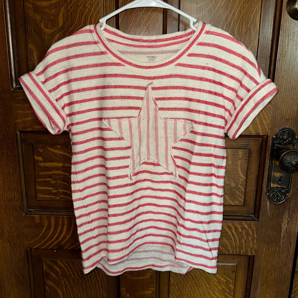 Red white and blue patriotic top